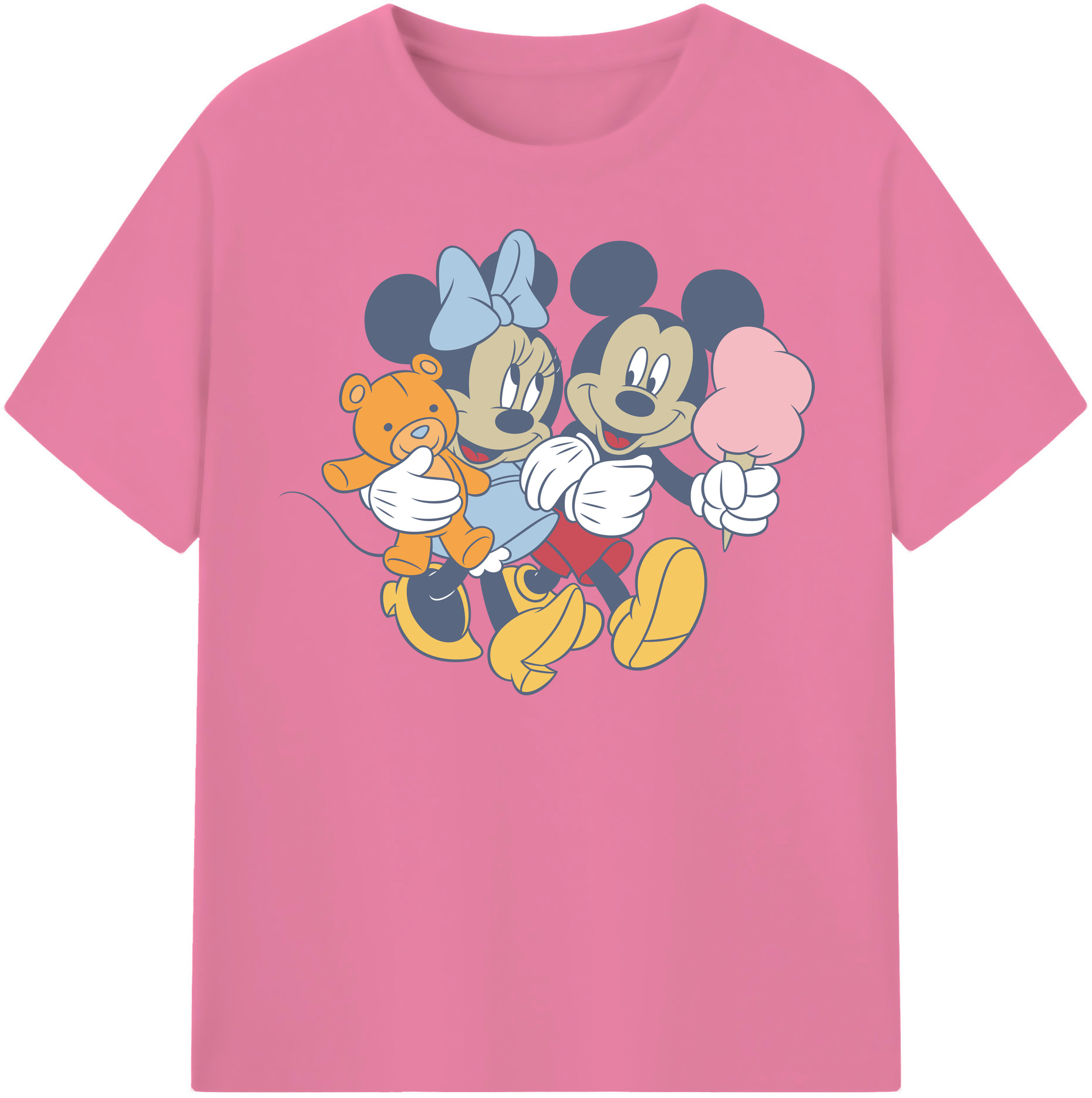 （画像用） ミッキーマウス Mickey Mouse 綿100％半袖Tシャツ（フロントプリント）